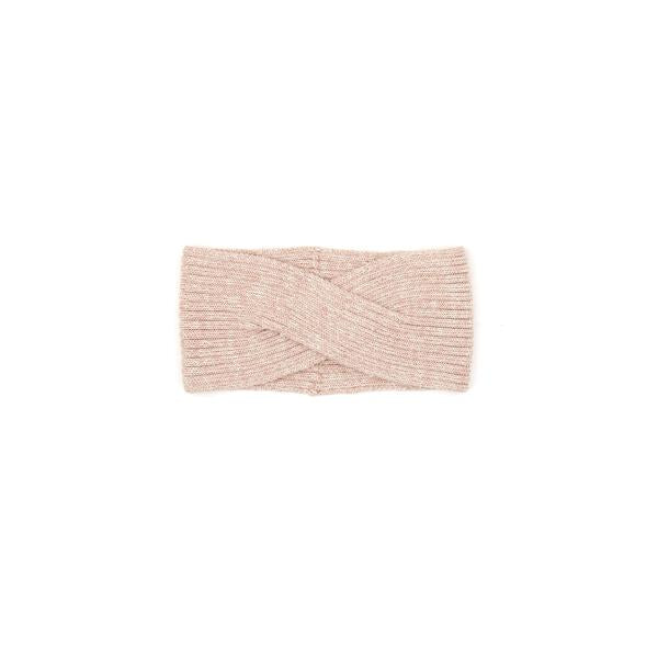 KNITTED HEADBAND SILVER PINK MARL