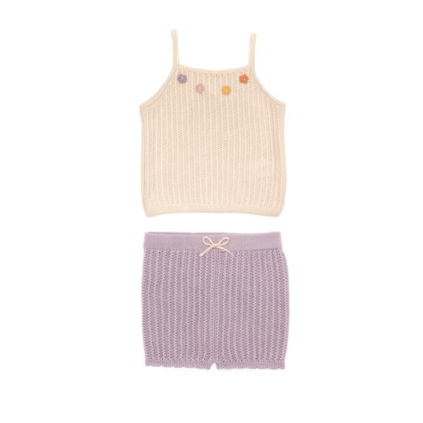 FLOWER SET natural & lilac