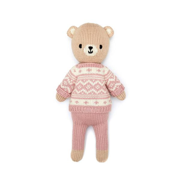 Bear with sweater 11¨ Beige & pink