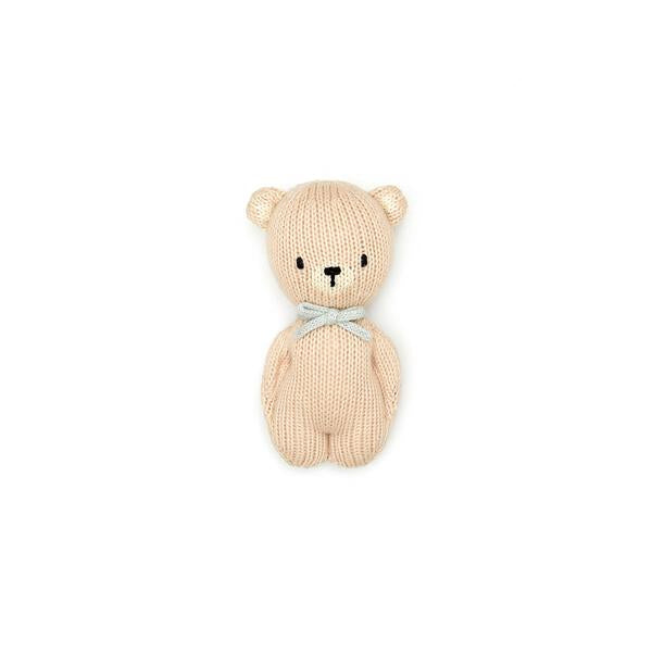 Bear Rattle Light Beige & light blue
