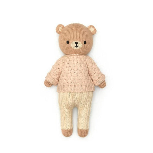 Bubble Sweater Bear 11¨ Baby pink & natural