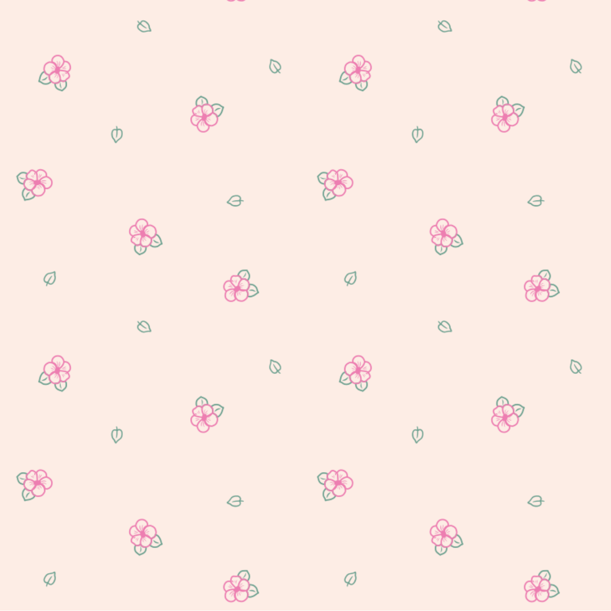 Pointelle short Light pink flowers - Cotton
