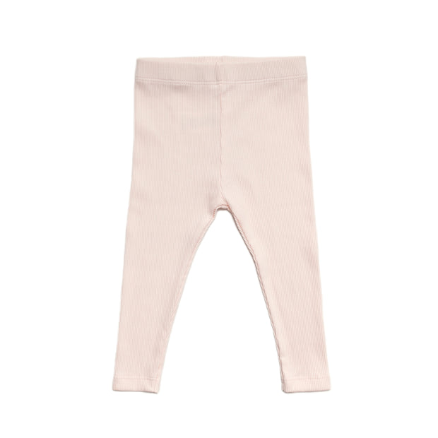 Baby Pink Ribbed Leggins