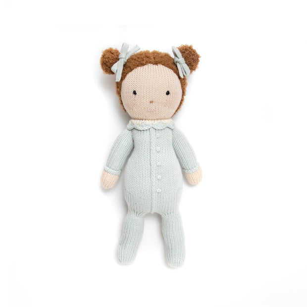 Baby Emily doll light blue 11"