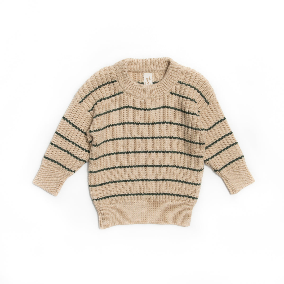Oatmeal & green forest  Luca sweater
