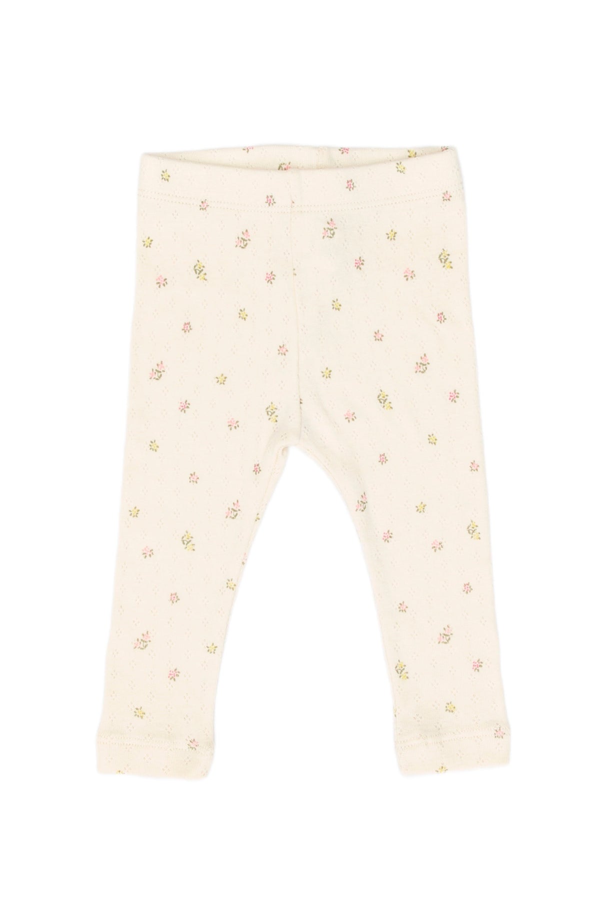 Little Flowers White Swan Pointelle Pants