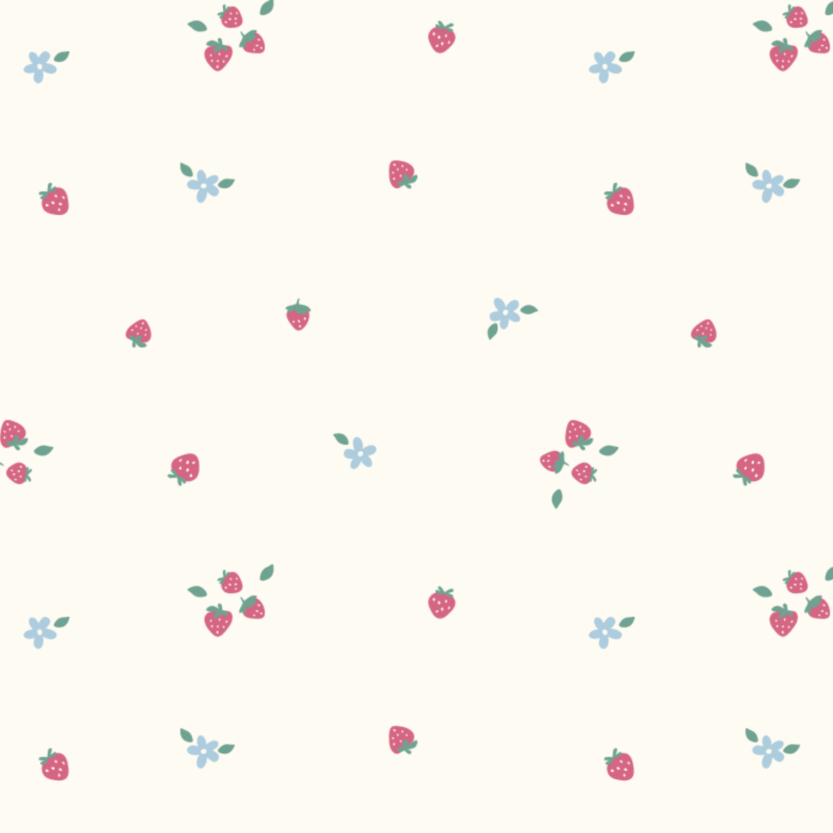 Terry top Natural Stawberries - Cotton