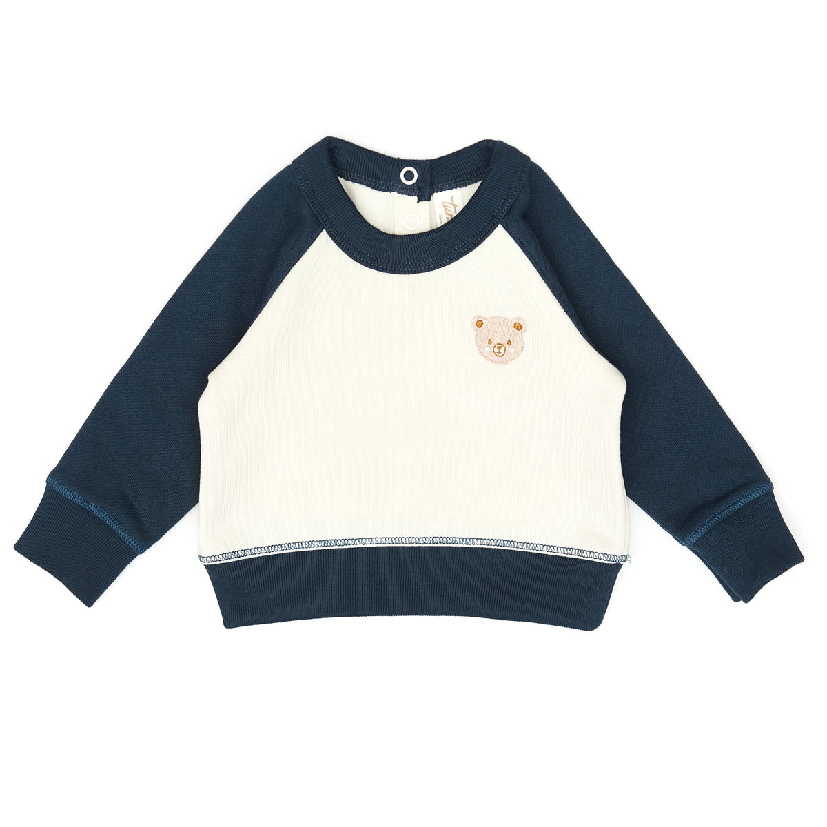 Aspen pullover - Navy & white swan - cotton