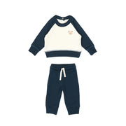 Set Aspen pullover + Bobby pant - Navy & white swan - cotton