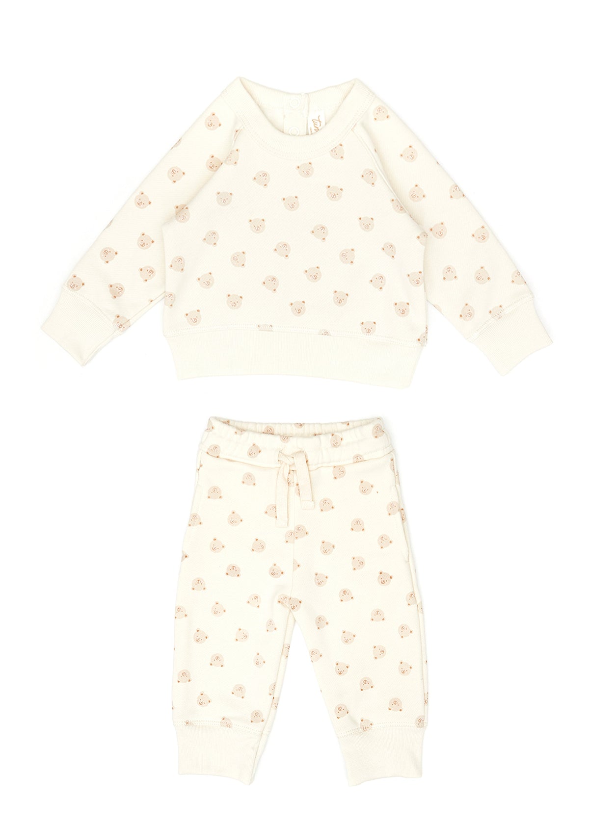 Set Aspen pullover + Bobby pant - White swan bears - cotton