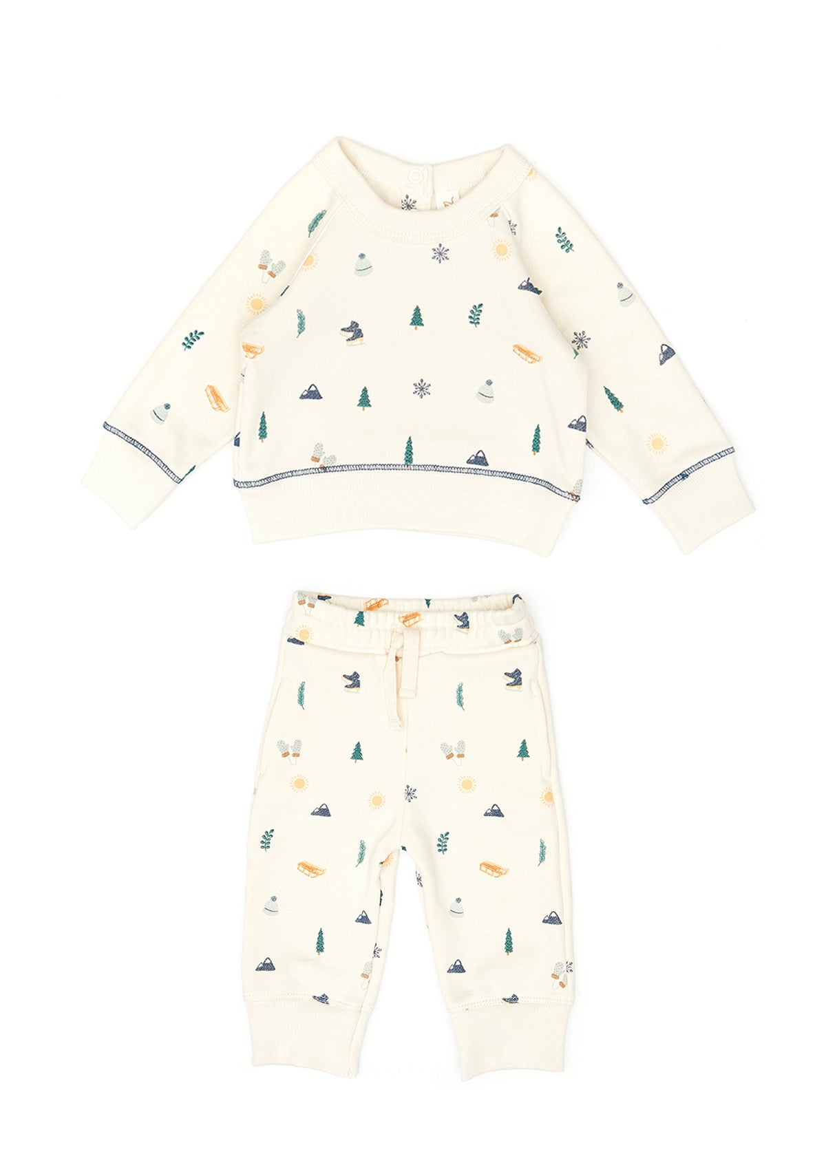 Set Aspen pullover + Bobby pant - White swan winter - cotton