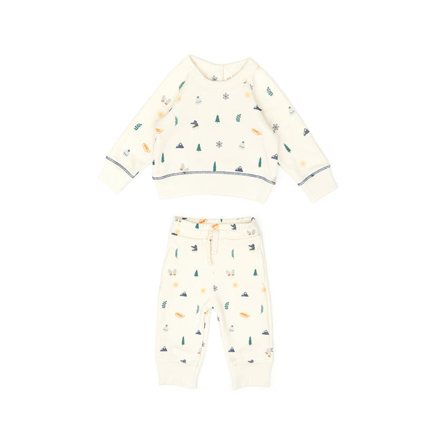 Set Aspen pullover + Bobby pant - White swan winter - cotton