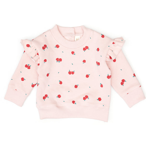 Set Ruffle pullover + Bobby pant - Rose apples - cotton