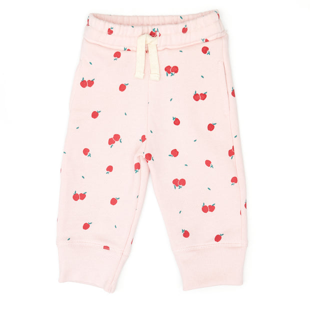 Set Ruffle pullover + Bobby pant - Rose apples - cotton