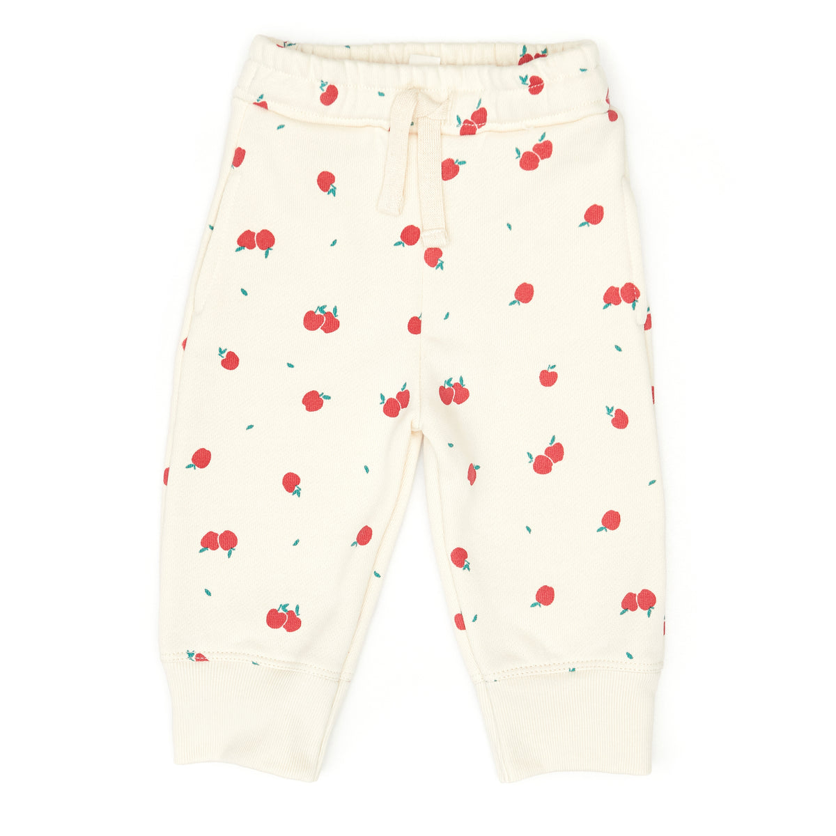 Set Ruffle pullover + Bobby pant - White swan apples - cotton
