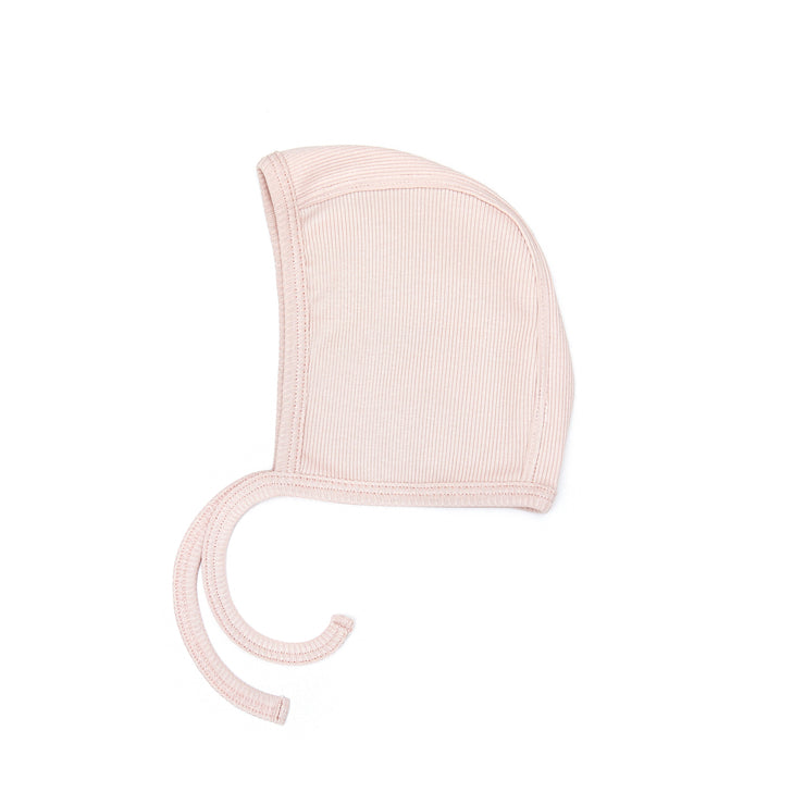 Ciara Romper + Ribbed Bonnet + Ribbed Blanket Natural & Shell pink
