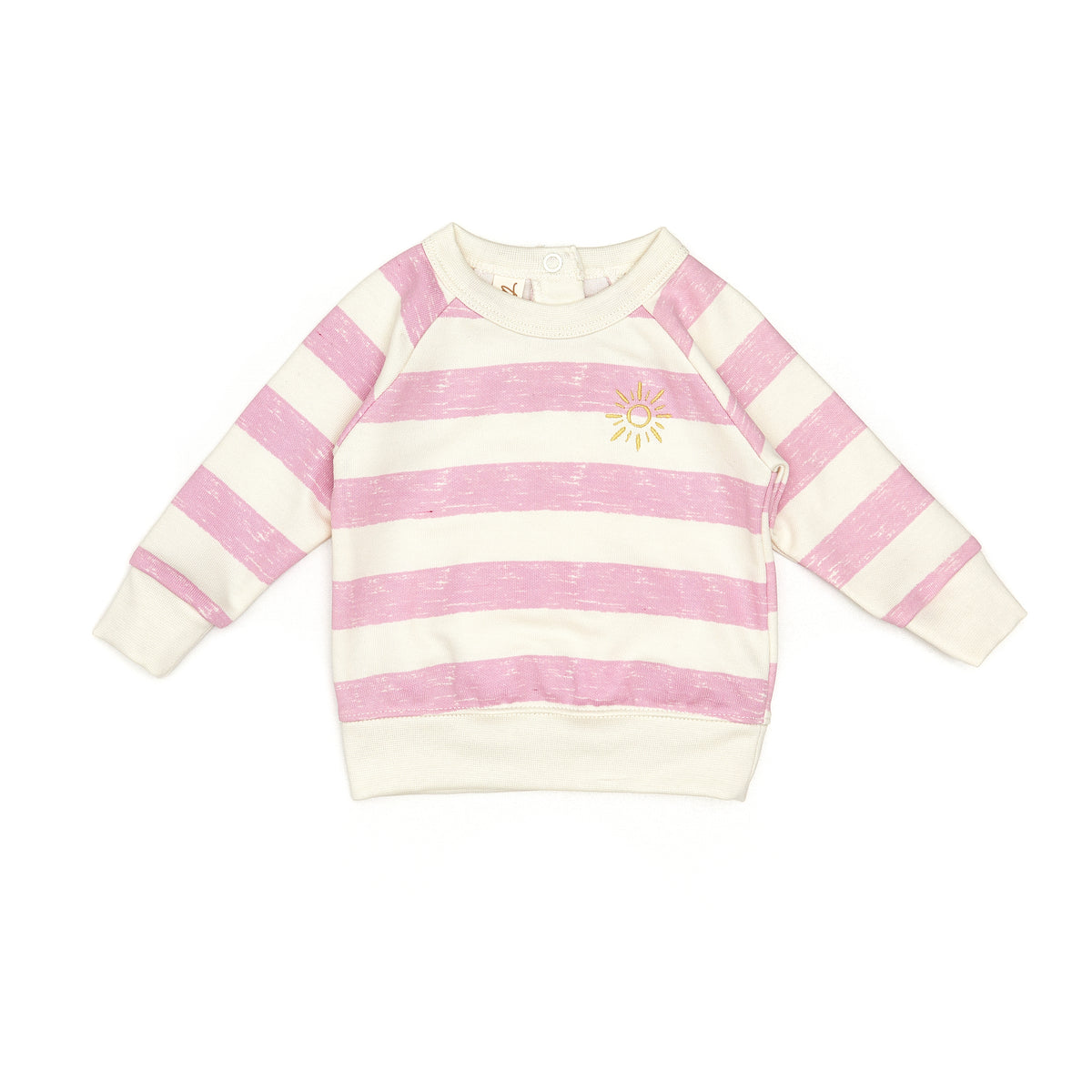 Sun Pullover pima cotton Fondant pink stripes