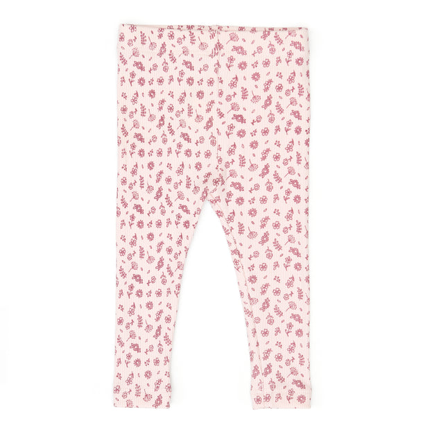 Set Ruffle top + Ribbed pant - Rose flowers - cotton