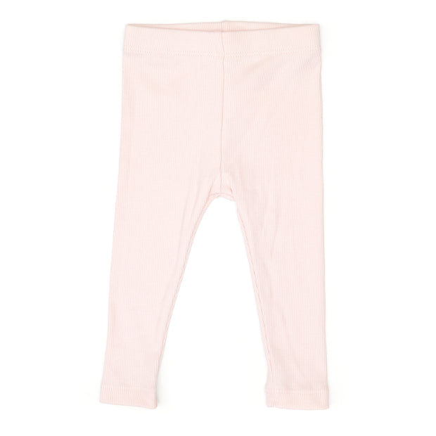 Set Ruffle top Rose flowers + Ribbed pant Rose - cotton