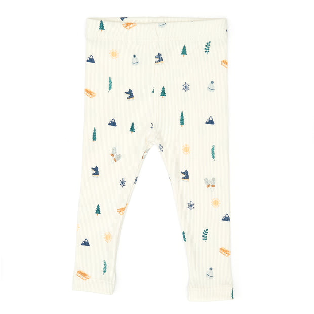 Set Casey top + Ribbed pant - White swan winter - cotton