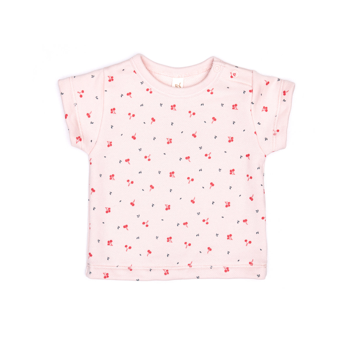 Set Top + short Crystal pink little cherries