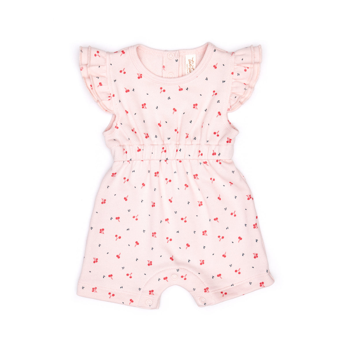 Ruffle romper Crytal pink little cherries