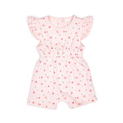 Ruffle romper Crytal pink little cherries