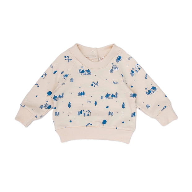 Tiny House Federal Blue Aspen Pullover Pima Cotton