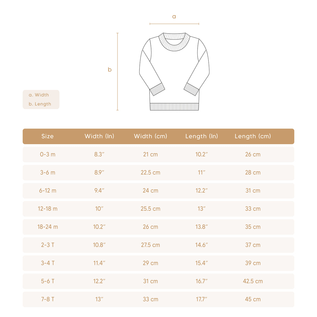 Sweater Dominique Pima Cotton Dark beige & natural