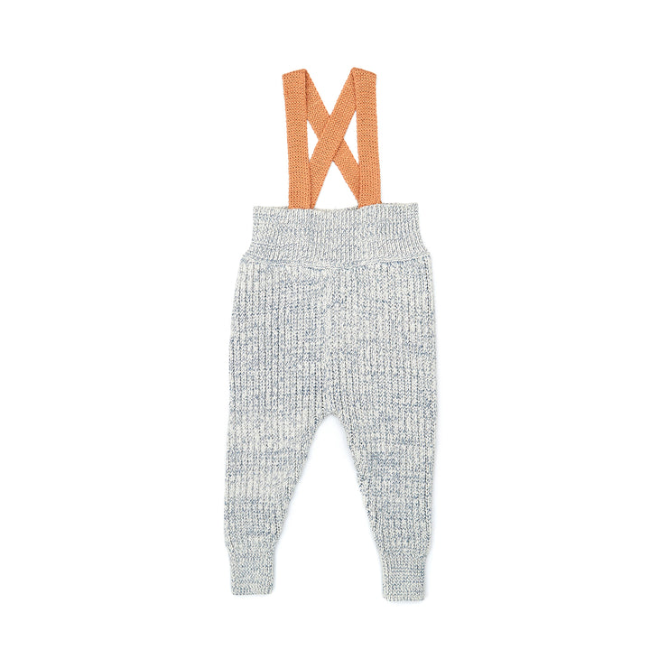 Suspender Pant Pima Cotton Blue & camel