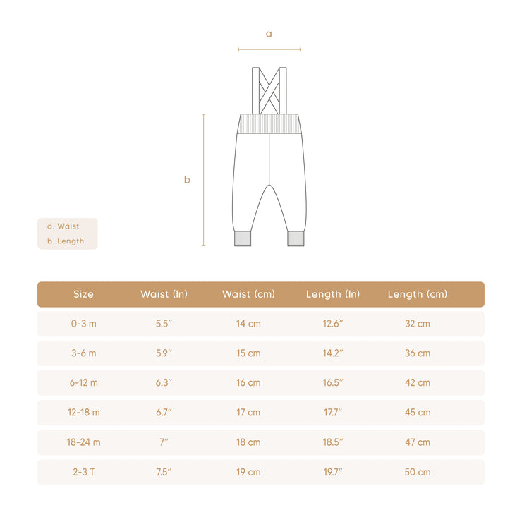 Suspender Pant Pima Cotton Blue & camel