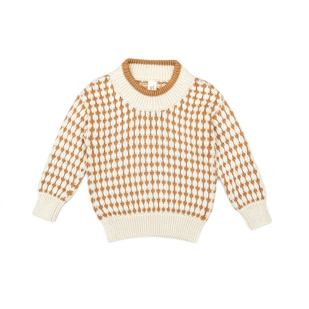 Dylan Sweater Pima Cotton Natural & cashew