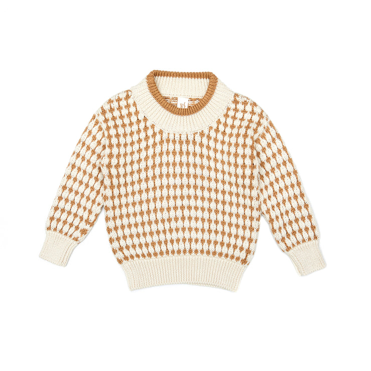 Dylan Sweater Pima Cotton Natural & cashew