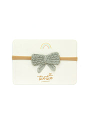 Bow headband Pima Cotton Light green