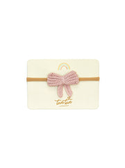 Bow headband Pima Cotton Pink