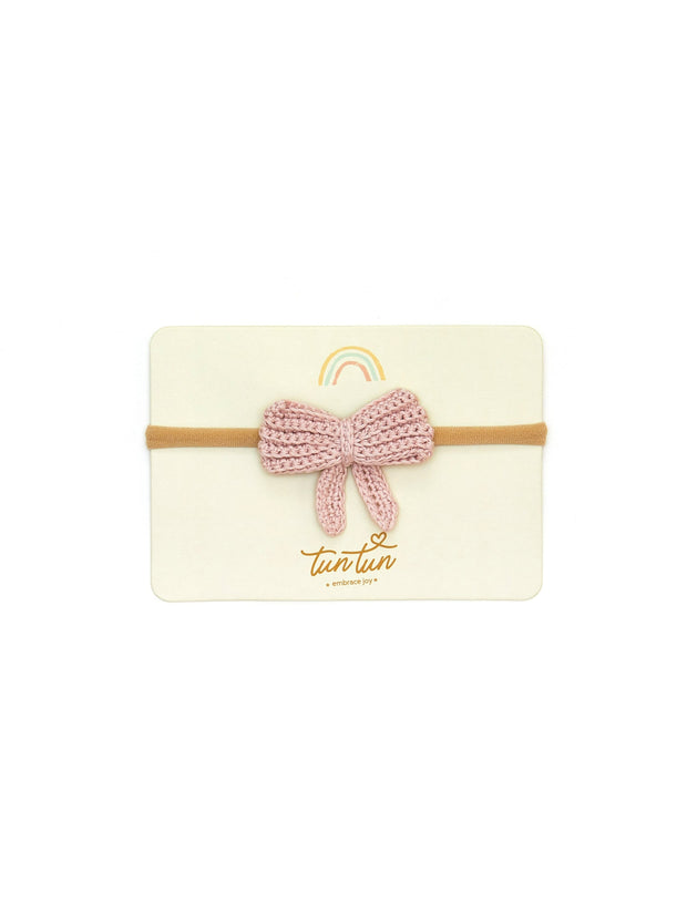 Bow headband Pima Cotton Pink