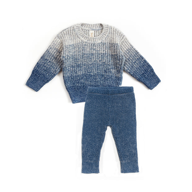 Ocean Set Sweater + Pant  pima cotton Blue