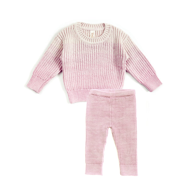 Ocean Set Sweater + Pant Fondant pink