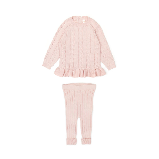 Set Evelyn Sweater + Leggins - Rose - pima cotton