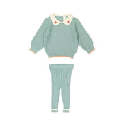 Set Lily Sweater + Knitted Pant - Jade - pima cotton