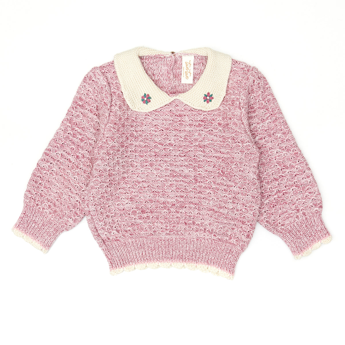 Lily Sweater - Mauve & orchid ice & cameo pink marl - pima cotton