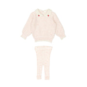 Set Lily Sweater + Leggins - Rose confetti - pima cotton