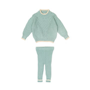 Set River Sweater + Knitted Pant - Jade - pima cotton