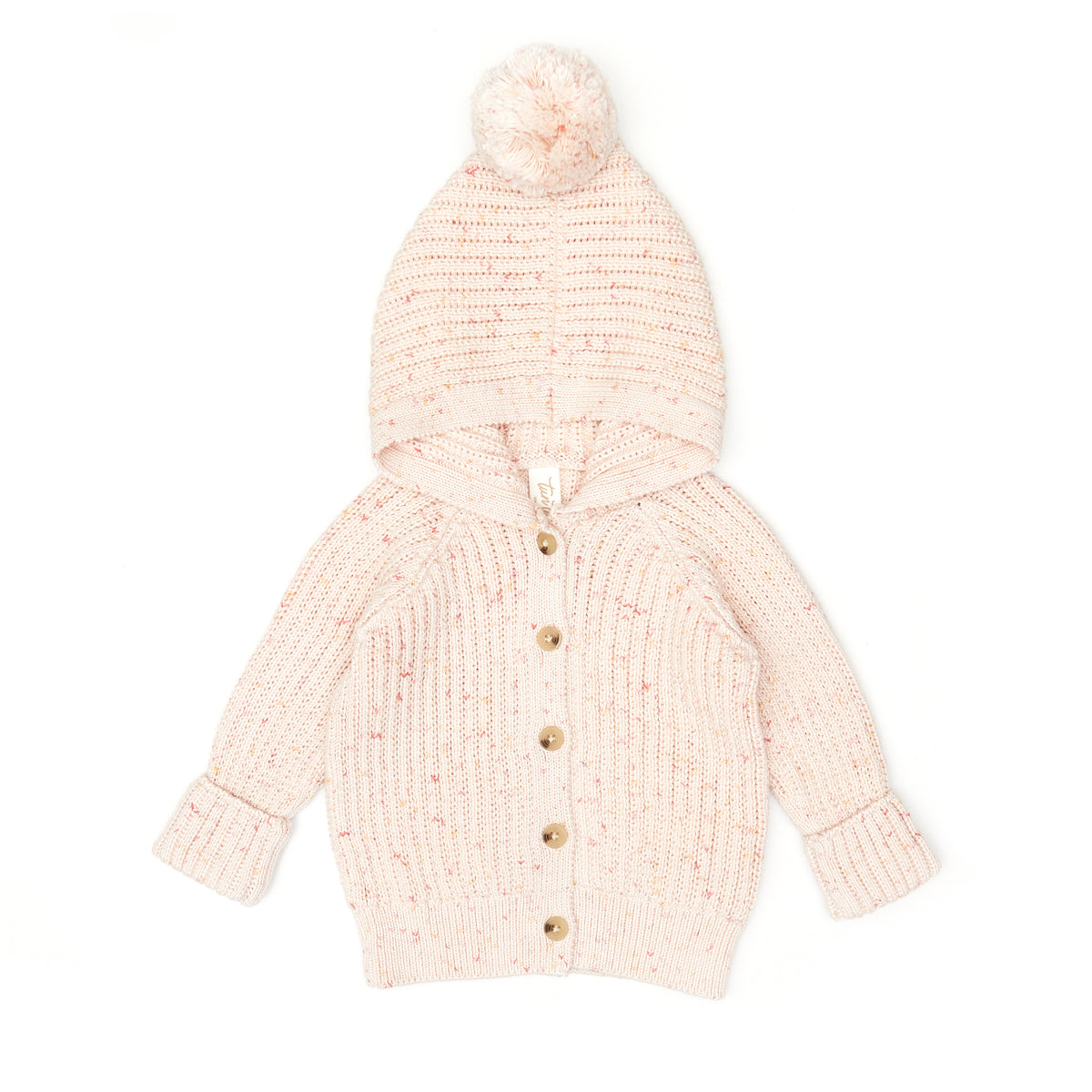 Hooded Sweater - Rose confetti - pima cotton