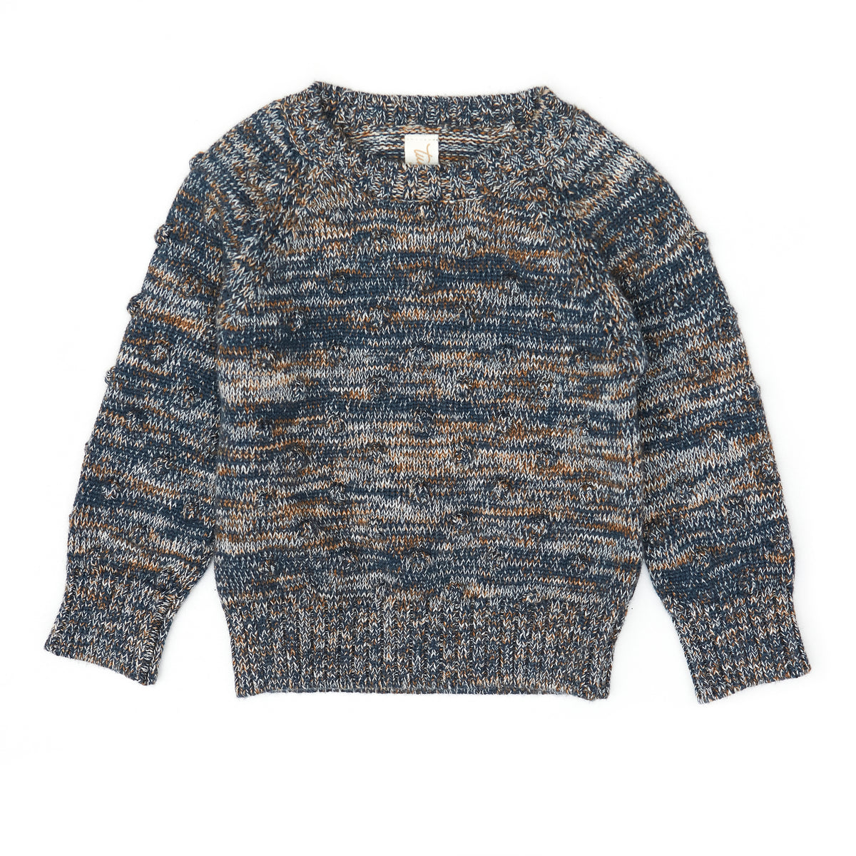 Jo Sweater - Navy marl - pima cotton