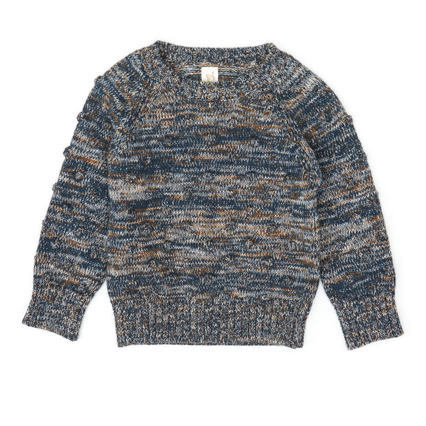 Jo Sweater - Navy marl - pima cotton