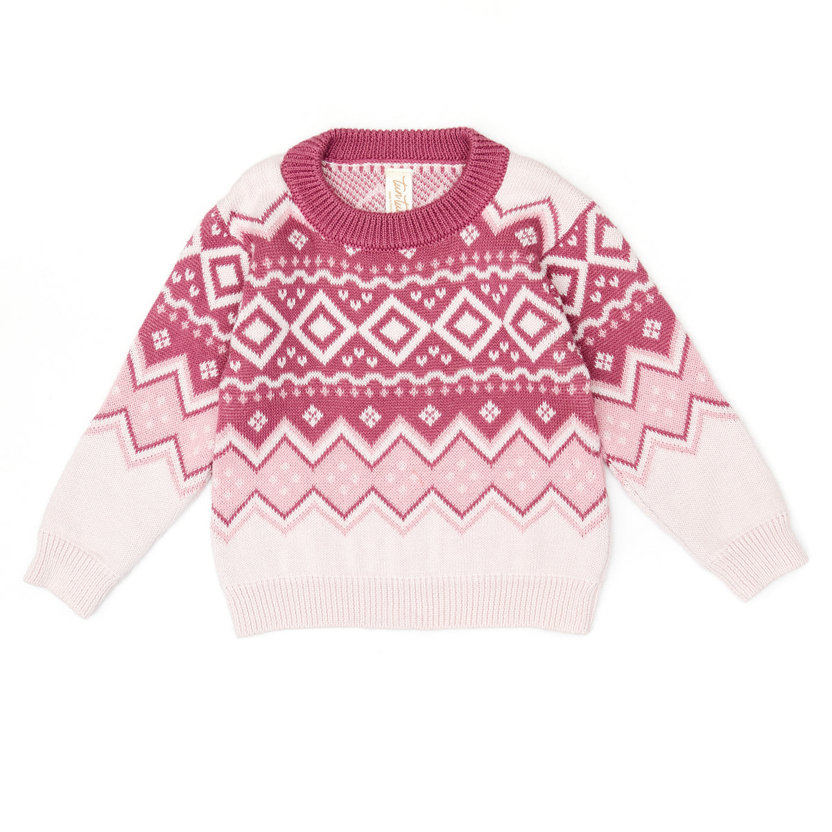 Winter Sweater - Mauve & orchid ice & cameo pink - pima cotton
