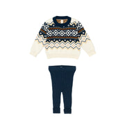 Set Winter Sweater + Leggins - Navy - pima cotton