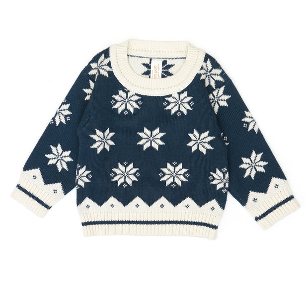 Set Holiday Sweater + Knitted Leggin - Navy - pima cotton