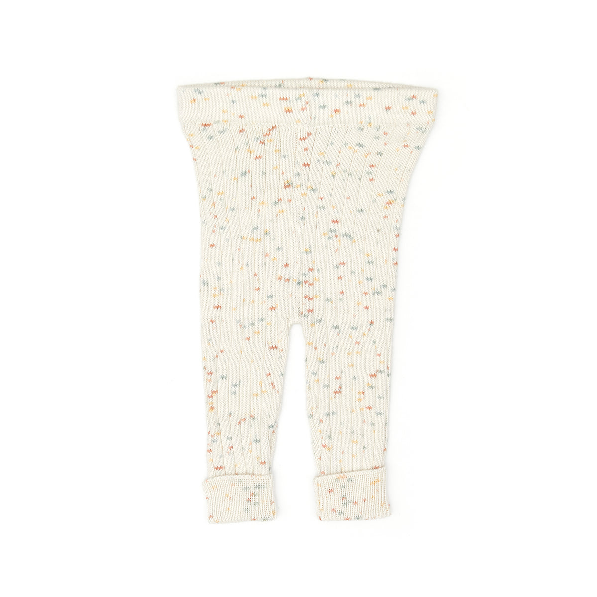 Knitted Leggins - Natural Confetti - pima cotton